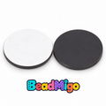 BeadMigo 25mm self-adhesive round magnet discs - 5 Discs on a clean white background
