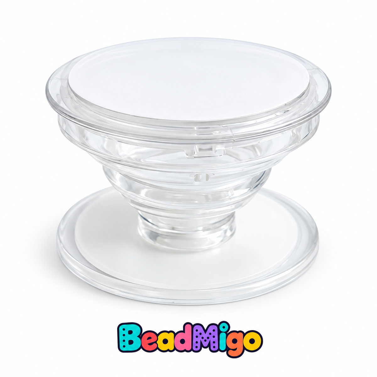 BeadMigo clear collapsible diy phone grip - Default Title on a clean white background