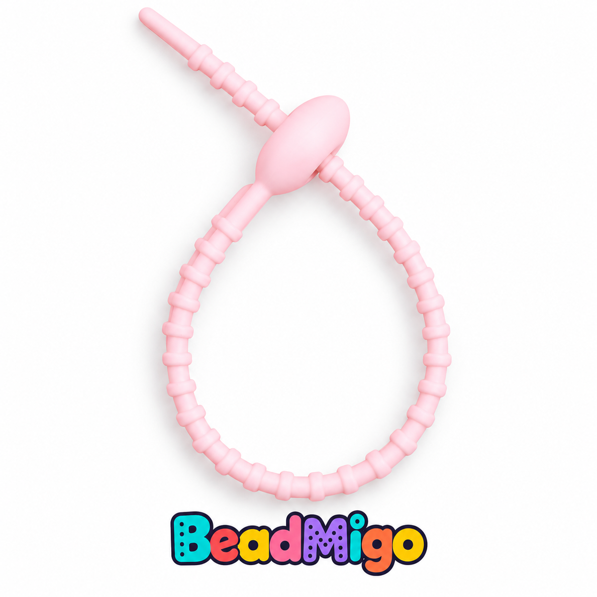 BeadMigo 21.5cm Silicone Craft Straps - 01 Light Pink on clean white background