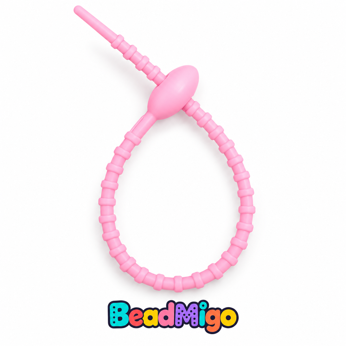 BeadMigo 21.5cm Silicone Craft Straps - 02 Pink on clean white background