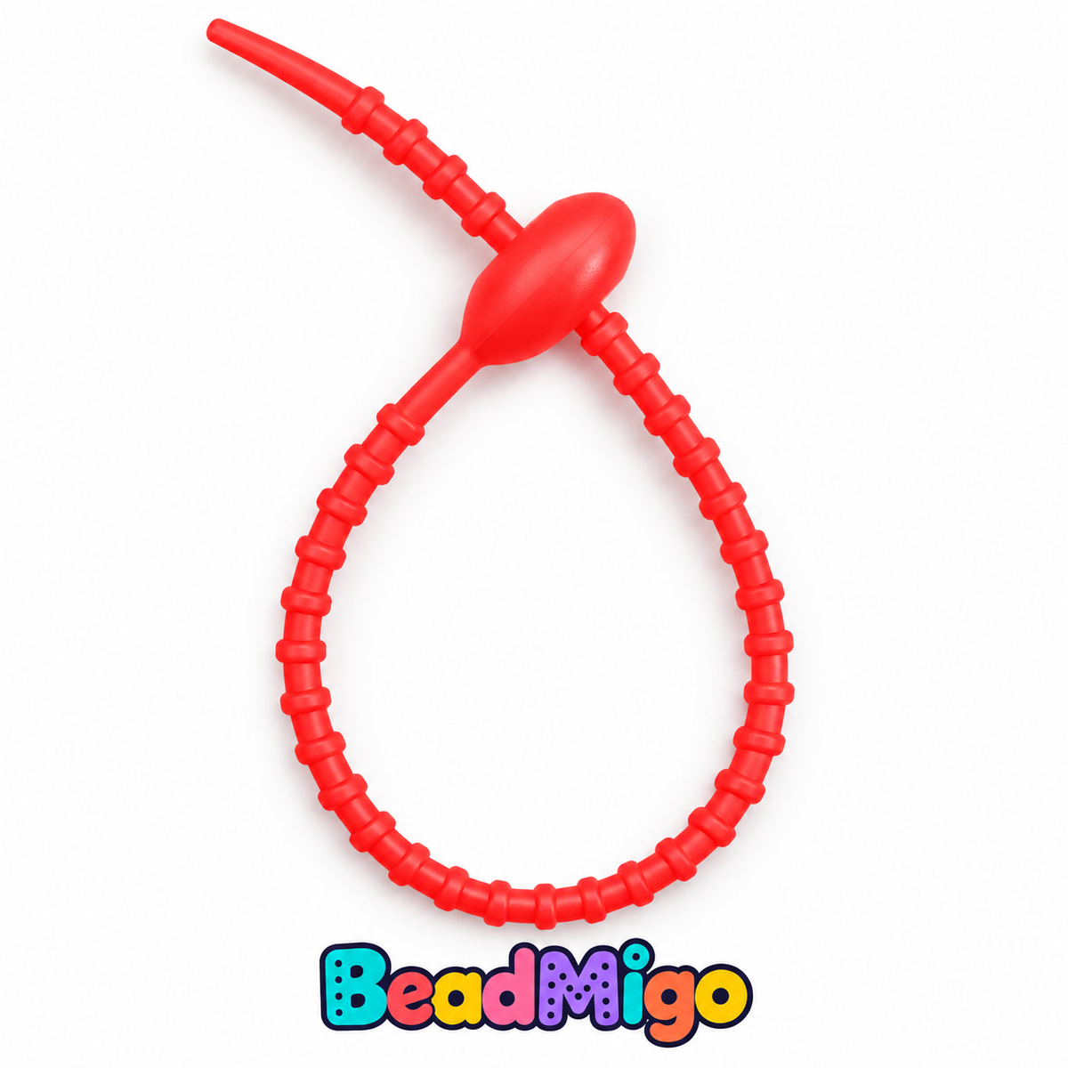 BeadMigo 21.5cm Silicone Craft Straps - 05 Red on clean white background