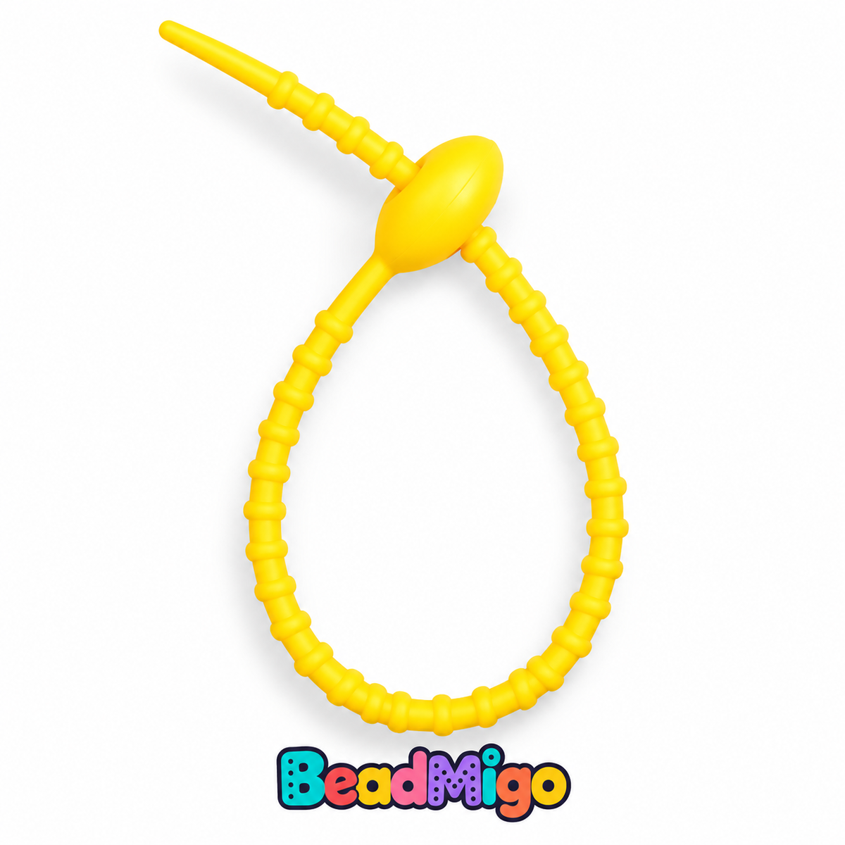 BeadMigo 21.5cm Silicone Craft Straps - 06 Yellow on clean white background