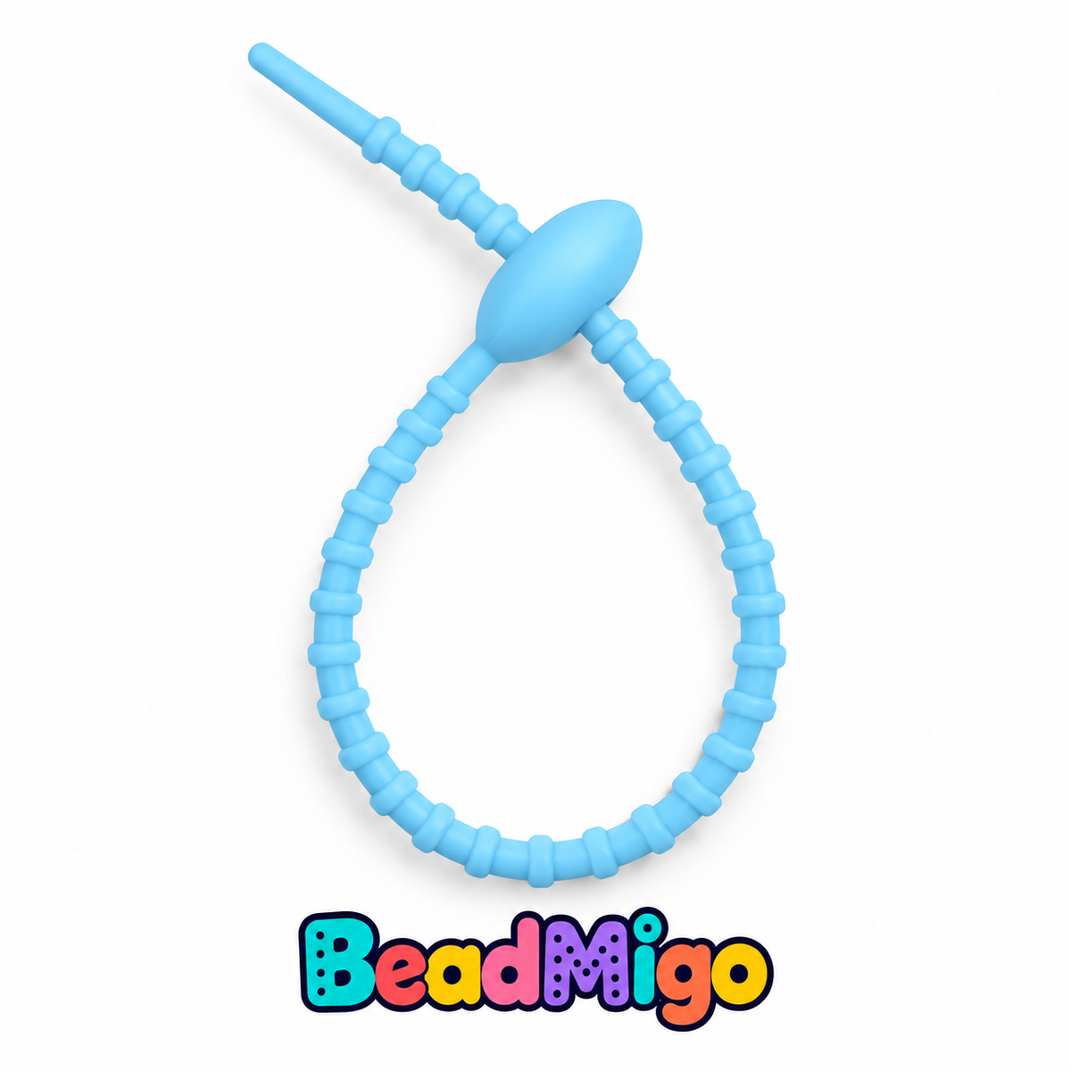 BeadMigo 21.5cm Silicone Craft Straps - 09 Blue on clean white background