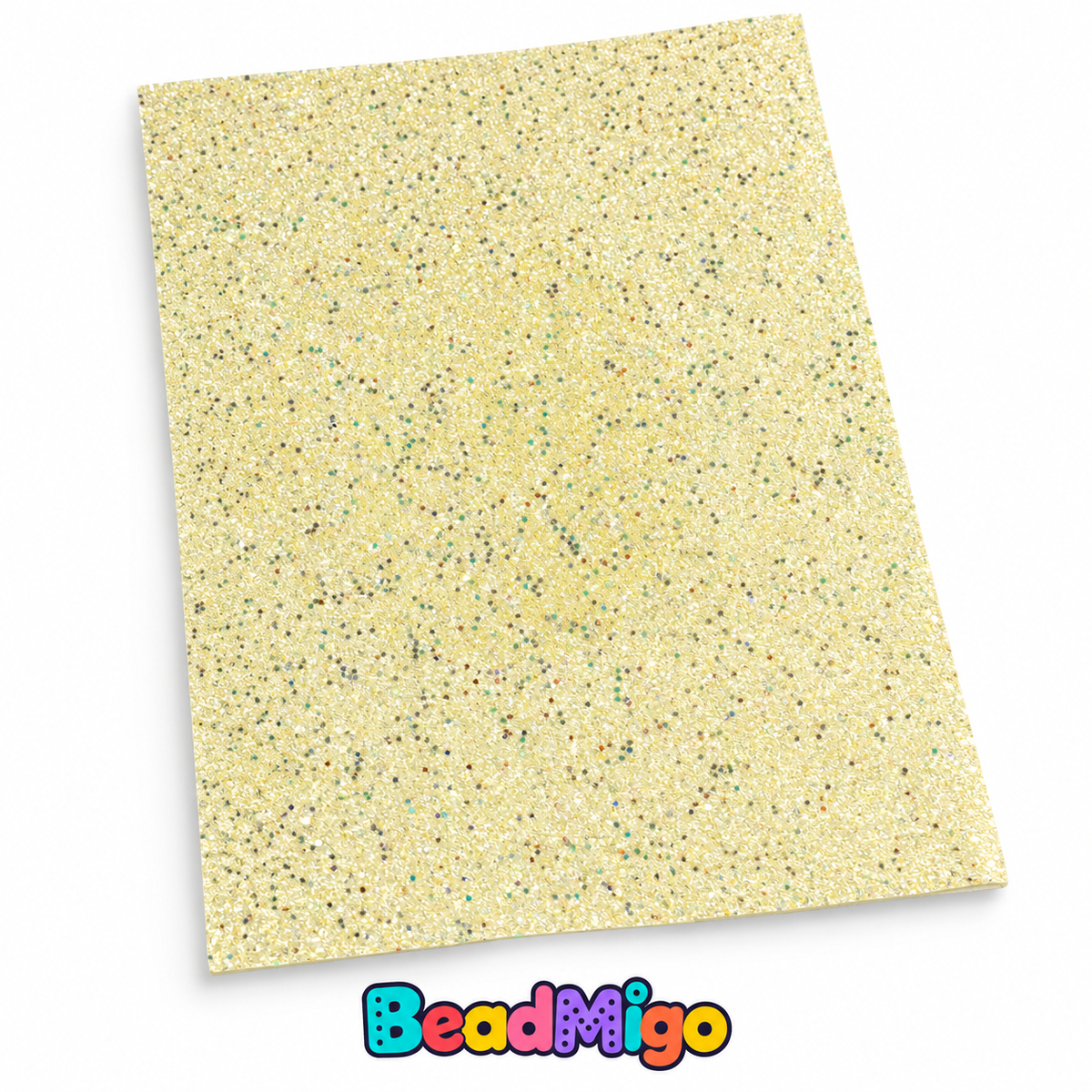 BeadMigo Glitter Ironing Fabric for Fuse Beads, 20 x 30cm - Fine Gold on a clean white background