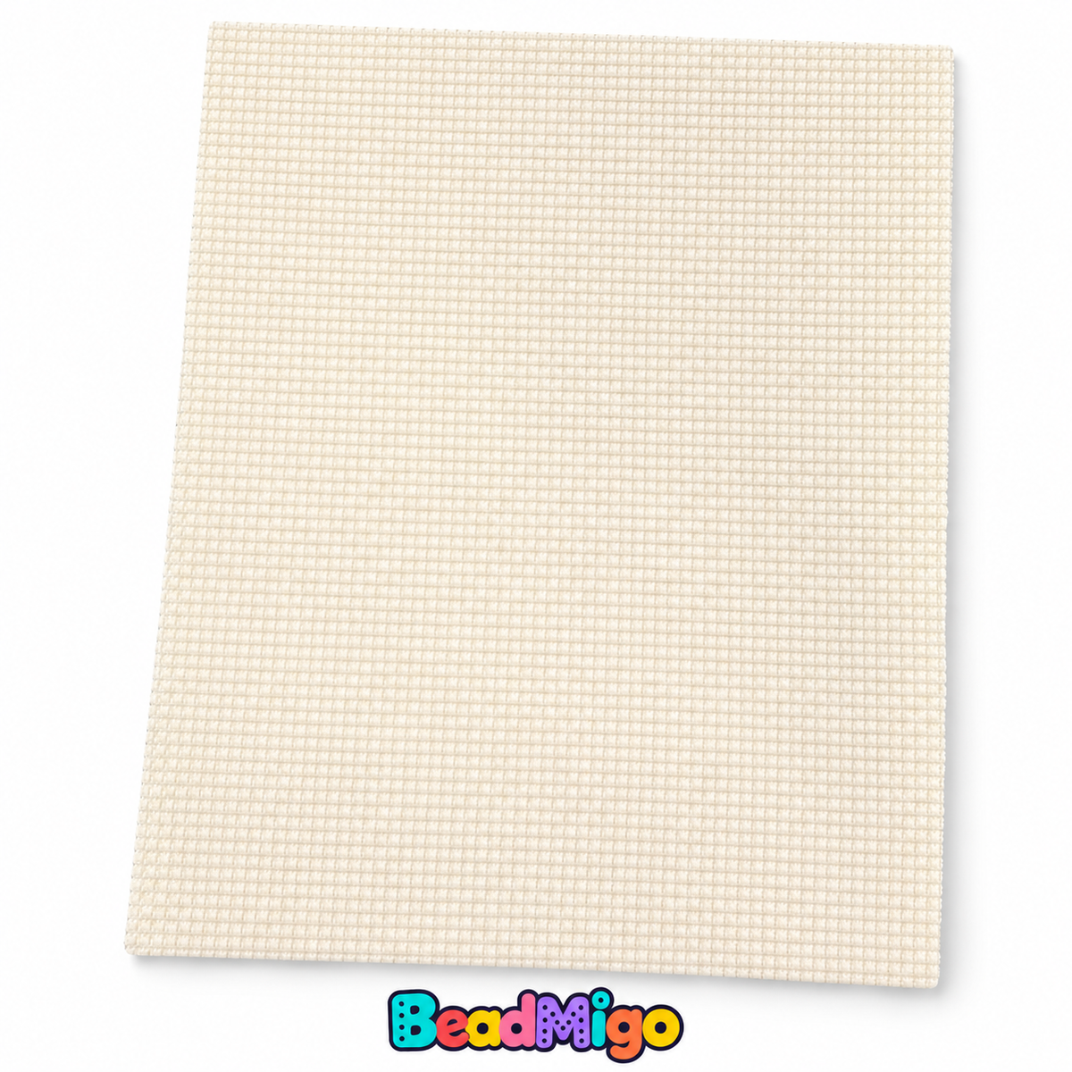 BeadMigo Textured Ironing Fabric for Fuse Beads - Beige Rice-Grain - 20 x 30cm on a clean white background