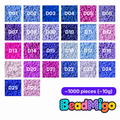 BeadMigo D Series purple and lavender color chart, 26 color options