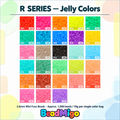 BeadMigo R Series jelly colors color chart, 28 color options