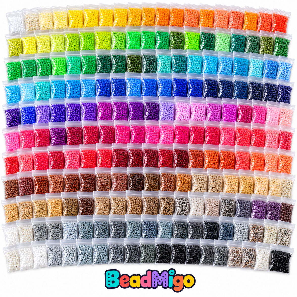 BeadMigo 221-Color 2.6mm Mini Fuse Beads Complete Set - Default Title on a clean white background