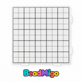 BeadMigo white guide-grid mini fuse bead pegboard on a clean white background